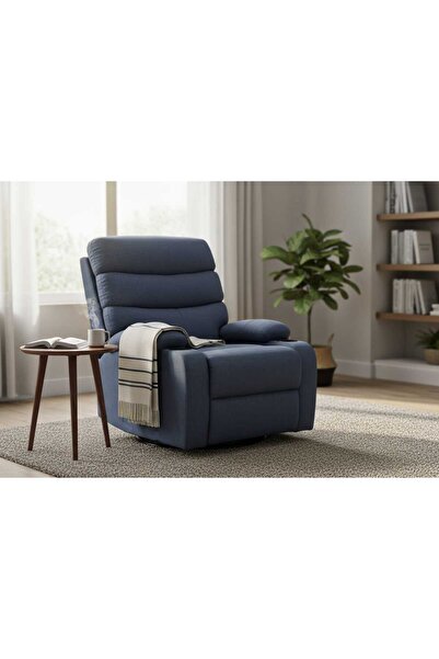 NZONE STORE كرسي استرخاء هزاز ودوار بلون ازرق - تصميم مريح وفاخر