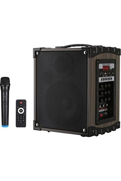 Genel Markalar Ahşap Kumandalı Profesyonel Şarjlı Telsiz 1 Mikrofonlu Amfili ...