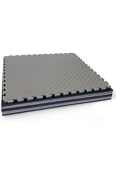 yenibagshop KALİTE GRİ SİYAH 26MM 100X100 TATAMİ ZEMİN MİNDERİ