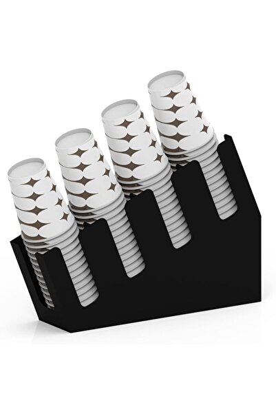 yenibagshop حامل أكواب كرتوني متدرج مع أقسام - متوافق مع الأكواب سعة 16 أونصة