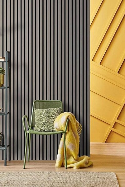 Genel Markalar Home Mdf Ahşap Akustik Duvar Paneli 100x280 Cm - Antrasit