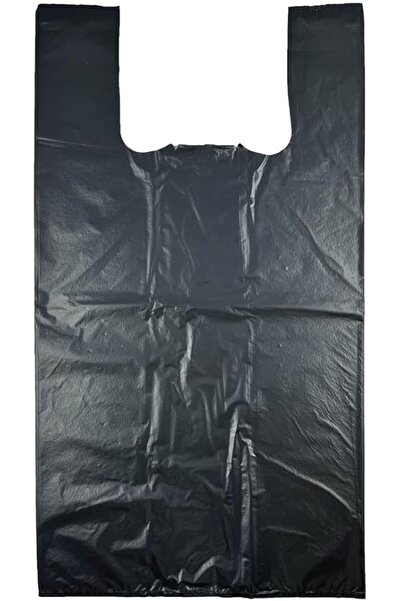 SilaSeren Store Siyah Poşet Büyük Boy Hışır Atlet Poşet Market Manav Poşeti Ç...