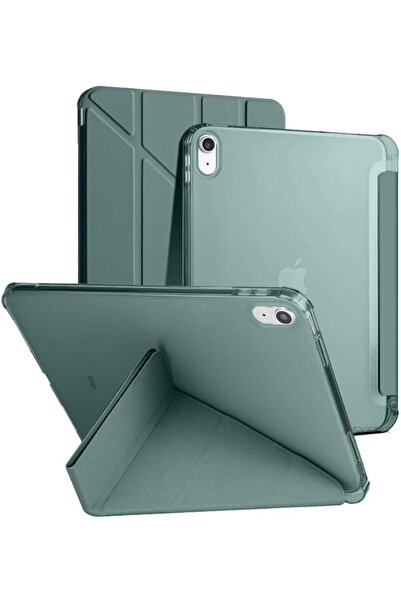 yenibagshop İpad 10.Nesil 10.9 inç 2022 İle Uyumlu Üçgen Katlanabilir Kalemli...