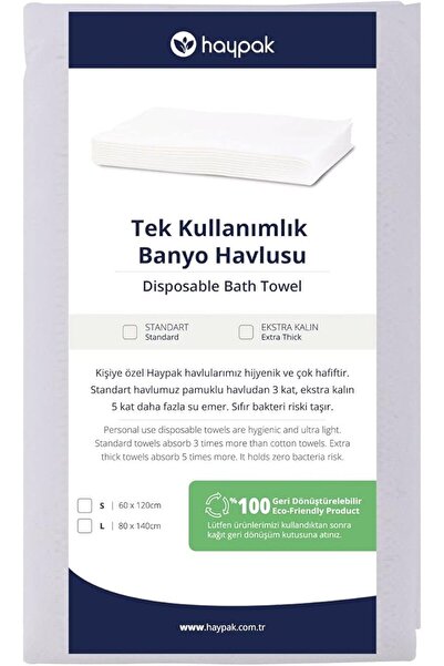 Genel Markalar Tek kullanımlık Banyo Havlusu Ekstra Kalın 80x140 cm - 12 adet