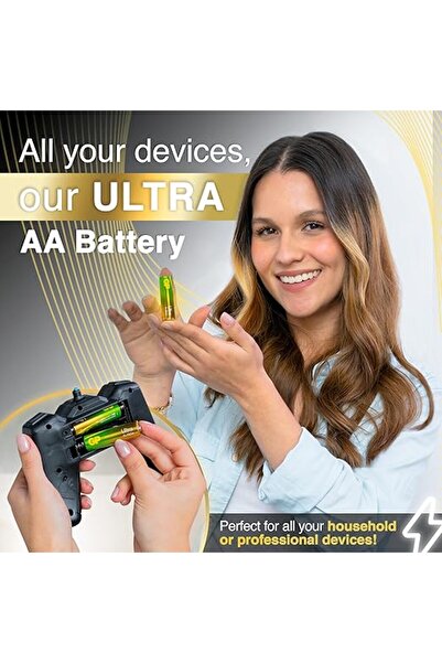 Genel Markalar Batteries Gp15Au Ultra Alkalin Lr6/E91/Aa Kalem Pil, 1.5 Volt, 40'Lı Paket