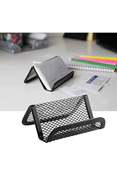 yenibagshop Stationery Desktop Luxury Metal Business Card Holder (Black)