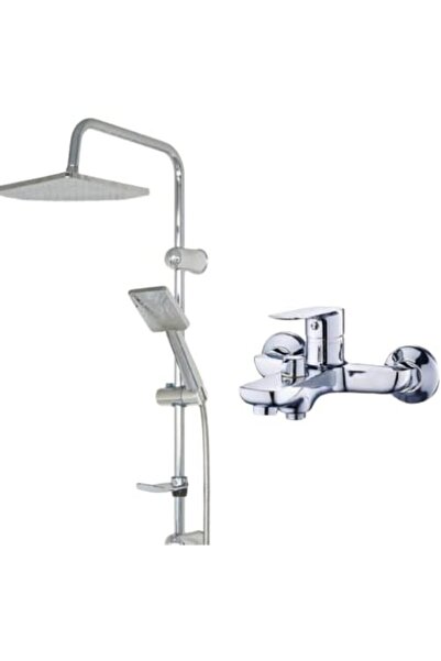 Robot Yağmurlama Duş Seti, Fleko Banyo Bataryası 2Li Modern Set (Krom hawai 2 li set)