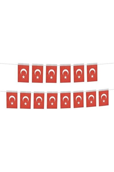 Genel Markalar Kağıt Bayrak Türk Bayrağı İpli 50'li Büyük