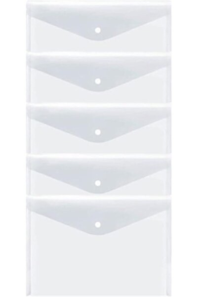 Lidyahan Store Διαφανής φάκελος με κουμπωτά 5 τεμάχια