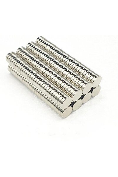 Genel Markalar Adet 8x2mm Yuvarlak Güçlü Neodyum Mıknatıs (Çap 8 m m Kalınlık...