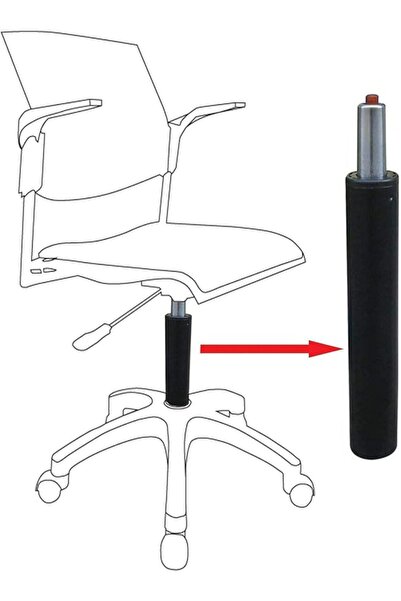 Genel Markalar Ofis Yönetici Müdür Koltuk Amortisörü 140 lük Piston Yedek Par...