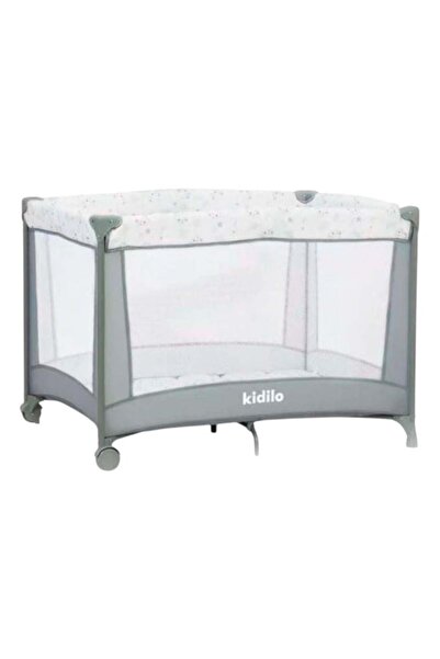 Kidilo سرير أطفال كيديليو المحمول القابل للطي - مهد سفر بجوانب شبكية وعجلات