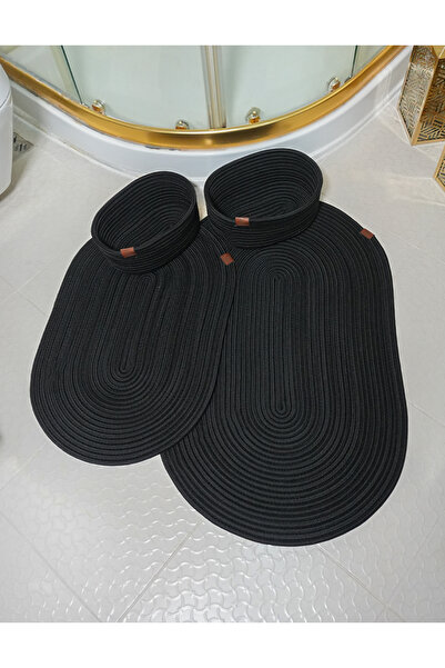 ERSU AHAT HOME DESİGN Jută, paie, set covoraș de baie, set coș de baie, set vas de toaletă, set covoraș