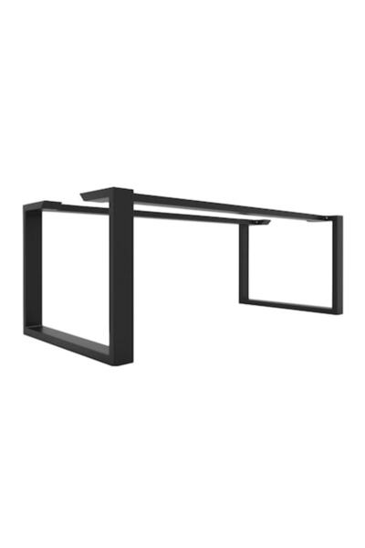 OEM Prato metal leg, electrostatically painted, removable, 72x180x90 cm, 8x4 cm profile, steel, matte black