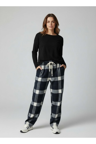 Lawina Giyim Unisex Ekose Kareli Eşofman Pijama