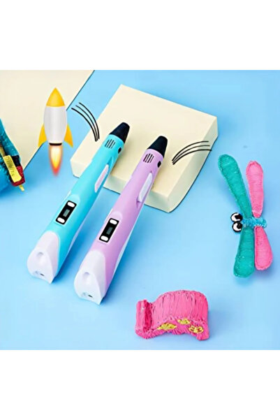 Generic 3D Printing Pen with LCD for Kids & Adults | DIY Art Tool with 3 PLA Filaments & Stencil Guide