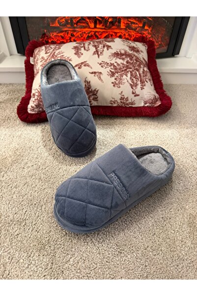 PASSIONE Men's Fluffy Sole Very Soft and Lightweight Wool Inside Plush House Slippers