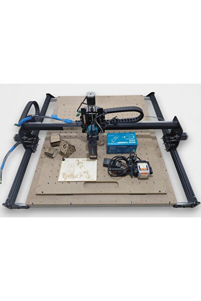 zetcarve -E-SaT M5 MasaÜstü Cnc 2'si 1 Arada 40 Wat Optik Lazer + Router Makine 90X120CM İşlem Alanı