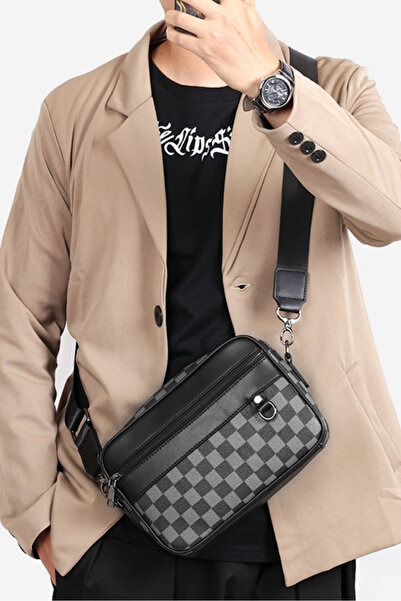 Louis Vettriano Mens Shoulder bag Checkerboard Messenger Bag LV Design Suitable for daily use, gatherings, and gifts