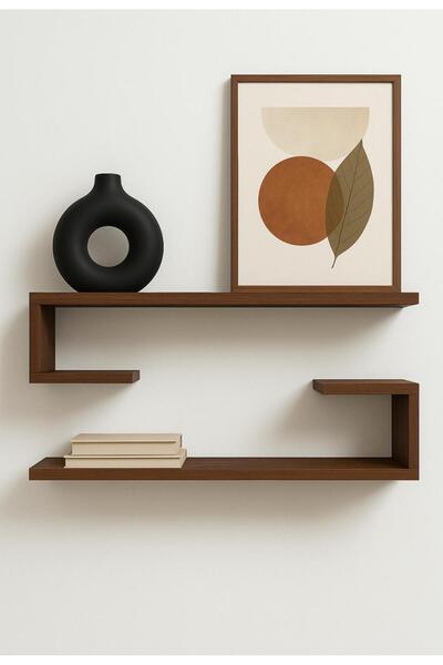 MAHZA GRUP 2li Karşılıklı Yarım U Duvar Rafı