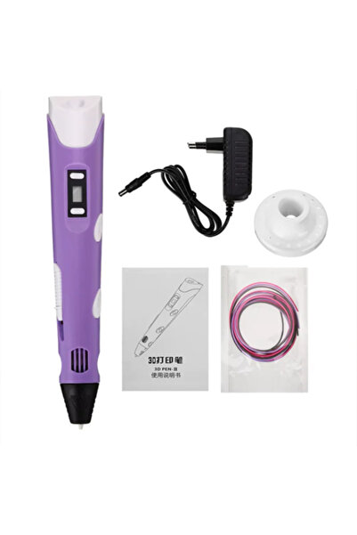 Generic 3D Printing Pen with LCD for Kids & Adults | DIY Art Tool with 3 PLA Filaments & Stencil Guide
