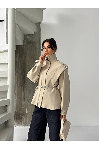 ALVOR معطف طويل بحزام وشريط مزين