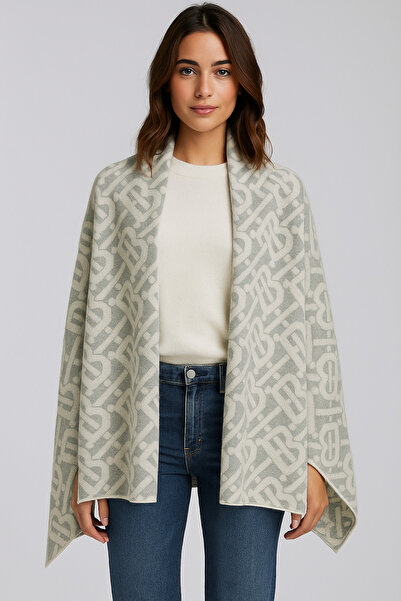 Sebir Moda B Patterned Double Sided Knitwear Shawl