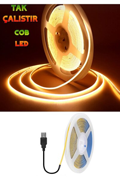 Home Şerit Led Işık 3 Metre-Tak Çalıştır Usb Çıkışlı, Kendinden Yapışkanlı Co...