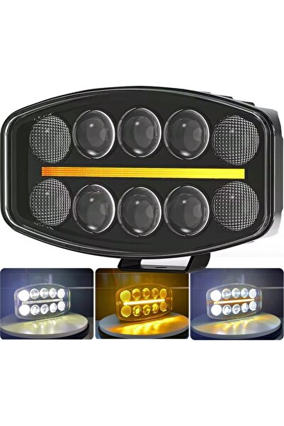 ASTRA LED 10'' Beyaz Turuncu LED Spot Projektör + Drl Tır Kamyon Off Road 12-...