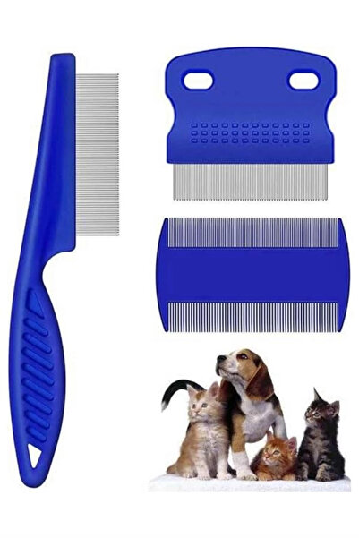 Belle Fusion Bfs Pet Comb Set of 4 Flea Comb Suitable for Cat and Dog Hair