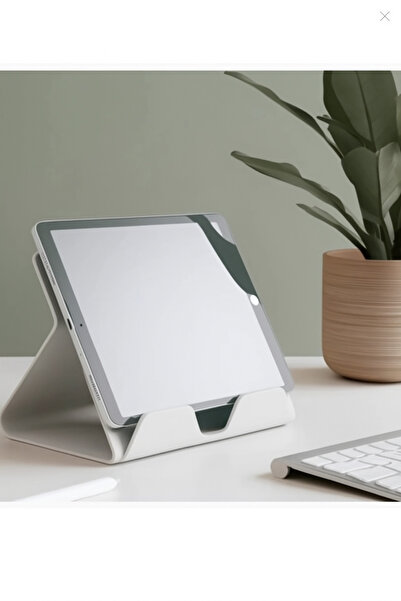 3DAKSESUAR Modern Şık Tasarım Tablet, iPad Standı - Tutucu Açık Gri