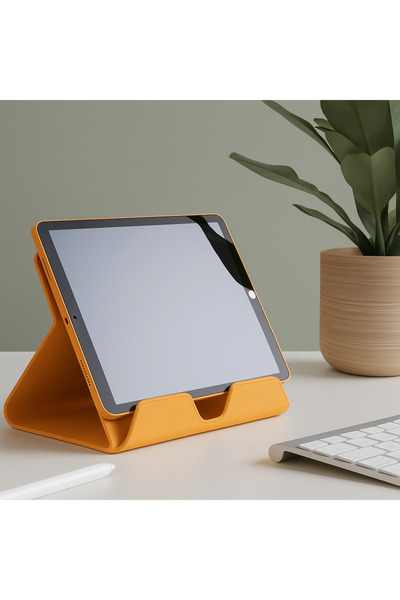 3DAKSESUAR Modern Şık Tasarım Tablet, iPad Standı - Tutucu Turuncu