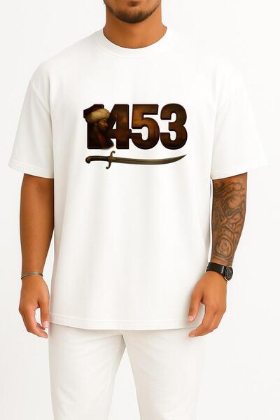 Bahriyeli Collection Оверсайз османска тениска с дизайн „Завладяването на Ист...