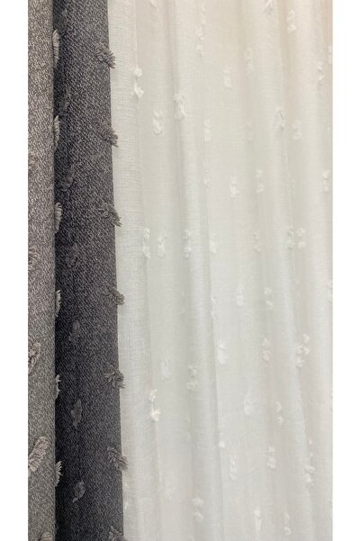 EVİN HOME COLLECTİON Pon Pon Desenli Tül Perde