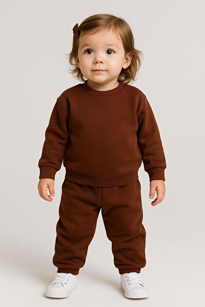 ues 3 İplik Ş Fleece-Lined and Cotton Tracksuit Set