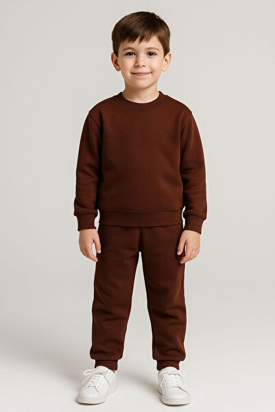 ues 3 İplik Ş Fleece-Lined and Cotton Tracksuit Set