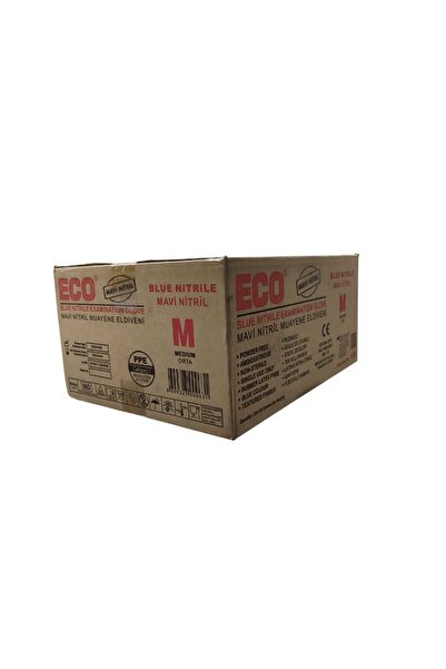 labbakkal قفازات فحص من النتريل باللون الأزرق مقاس M عبوة 20 قطعة / صندوق