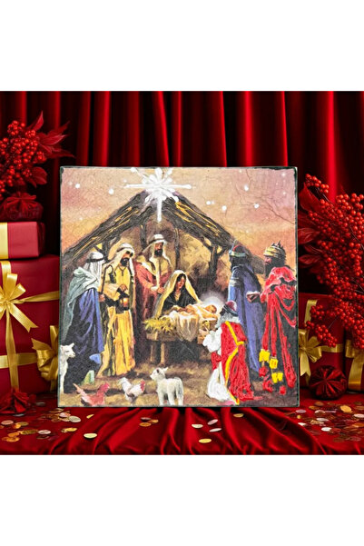 SELLGIFT Hand Painted Picture – Nativity