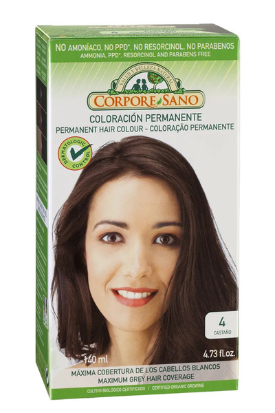 Corpore Vopsea de culoare 4 castane 140ml Bio