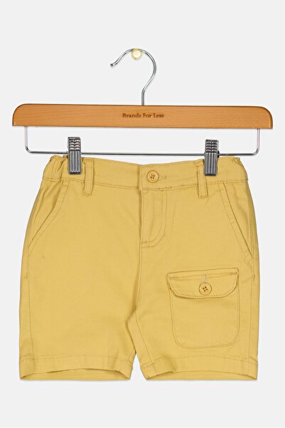 Overkids Toddlers Boy Plain Basic Shorts, Mustard