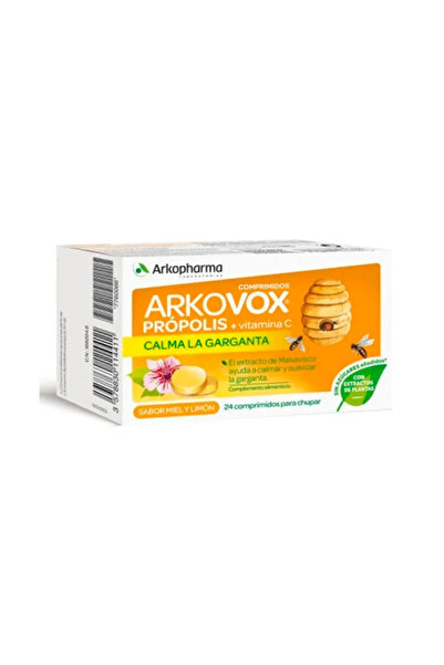 Arkopharma Arkovox Propolis + Vitamin C 24 Honey-Lemon Tablets