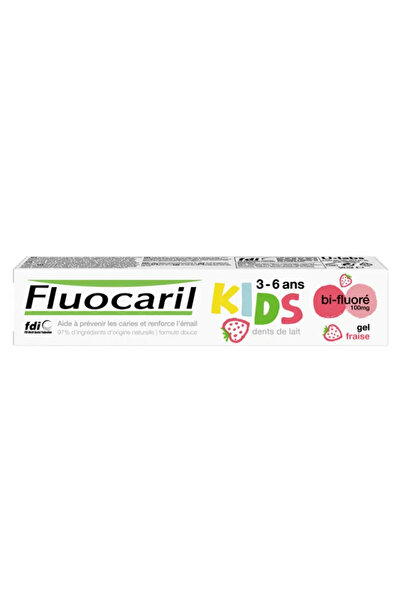 Fluocaril Suc de dinți de lapte cu bifluorură pentru copii, aromă de căpșuni, 3-6 ani, 50 ml