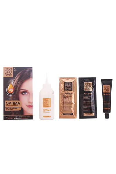 Llongueras Vopsea de păr permanentă Optima fără amoniac, nuanța 6 blond închis