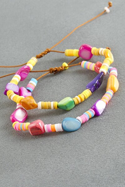 Angel Of Life Broken Natural Stone Fimo Bead Bracelet