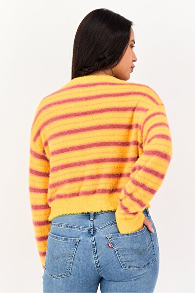 Levi's Women Round Neck Stripe Cardigan, Multicolor