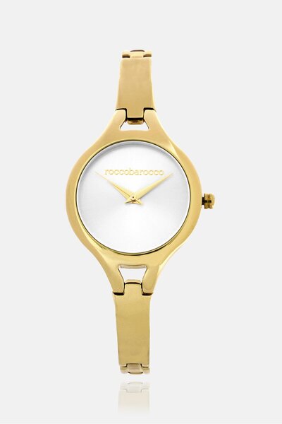 Roccobarocco Women RB2216S-03M Stainless Steel Analog Watch With Bracelet 28 mm, Gold