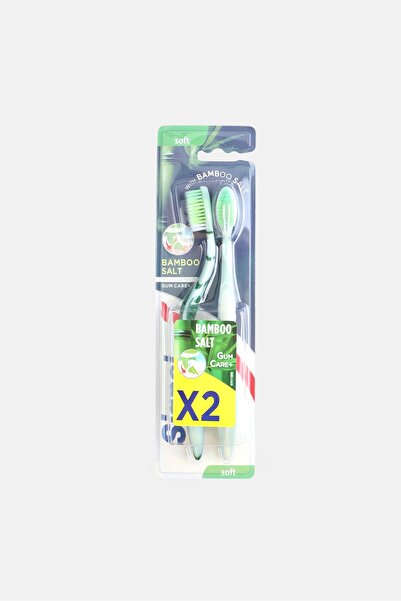 Signal 2 Pieces Bamboo Salt Gum Care Soft Toothbrush