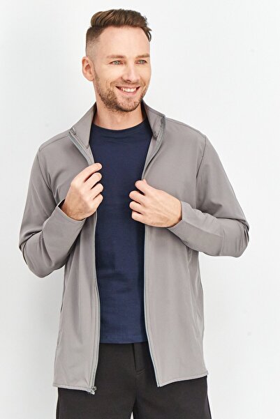 Ideology Men Sportswear Fit Full Zip Jacket, Grey