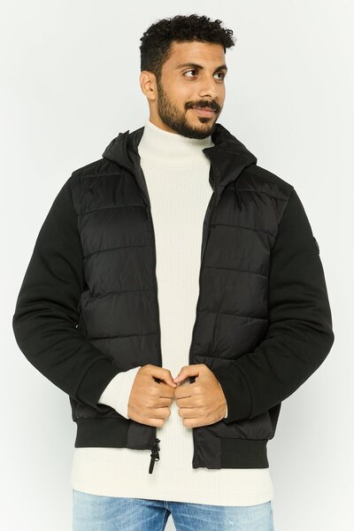 Michael Kors Men Brand Logo Hooded Puffer Jacket, Black