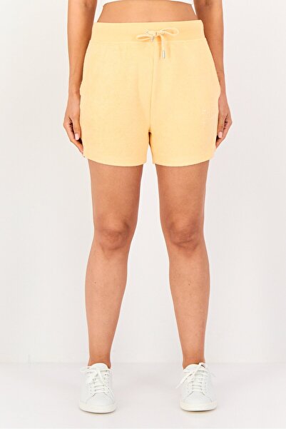 Juicy Couture Women Embroidered Logo Drawstring Shorts, Orange
